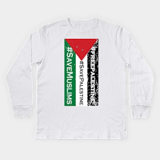 free palestine Kids Long Sleeve T-Shirt